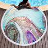 New Design Marble Quickly Dry Multi-color Round Microfiber Beach Towel For Summer