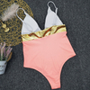 Wholesale One Piece Swimsuit Pink Bright Sexy Bikini Triangle Bikini 